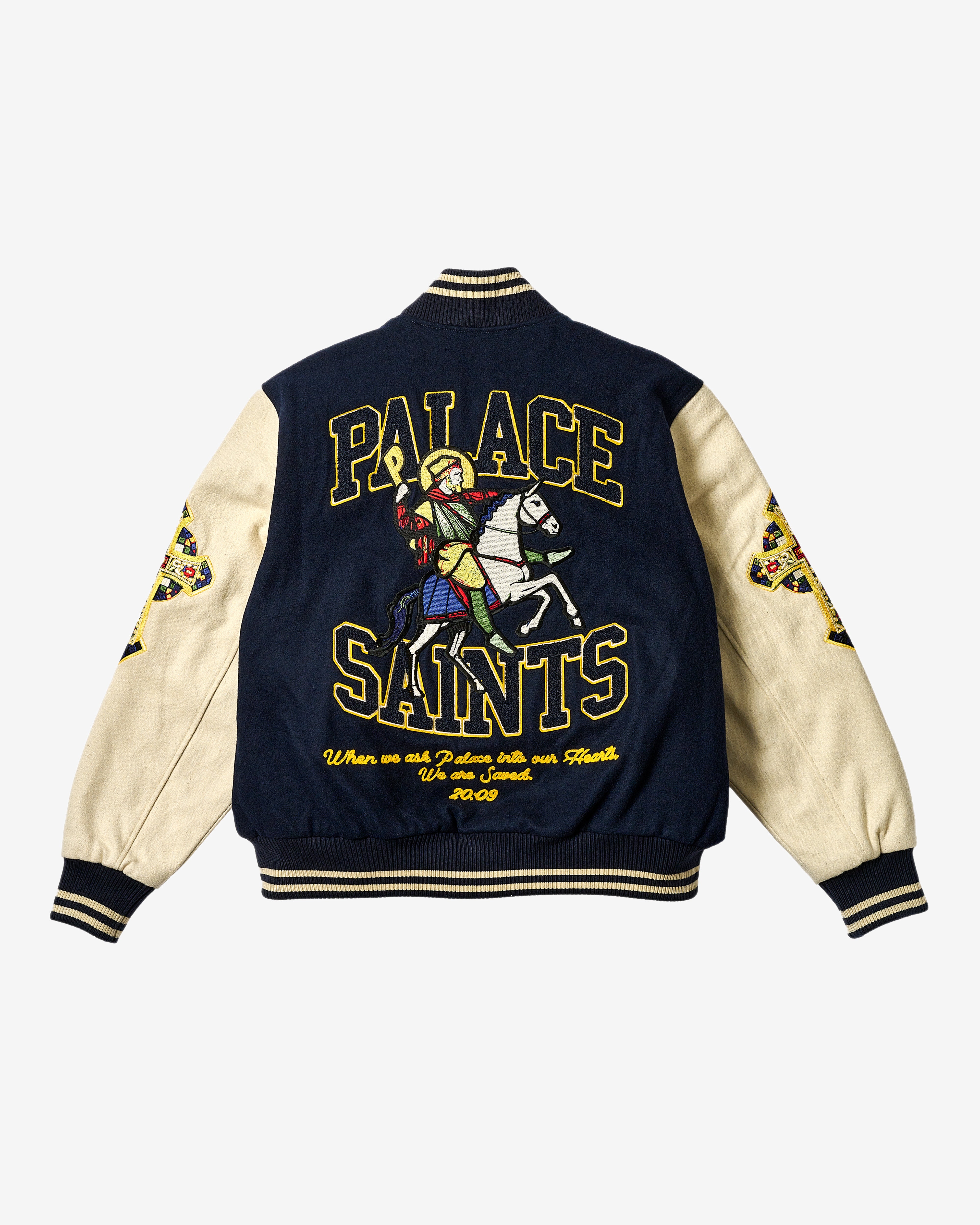 Palace - Men's Palace Saints Varsity Jacket - (Navy)