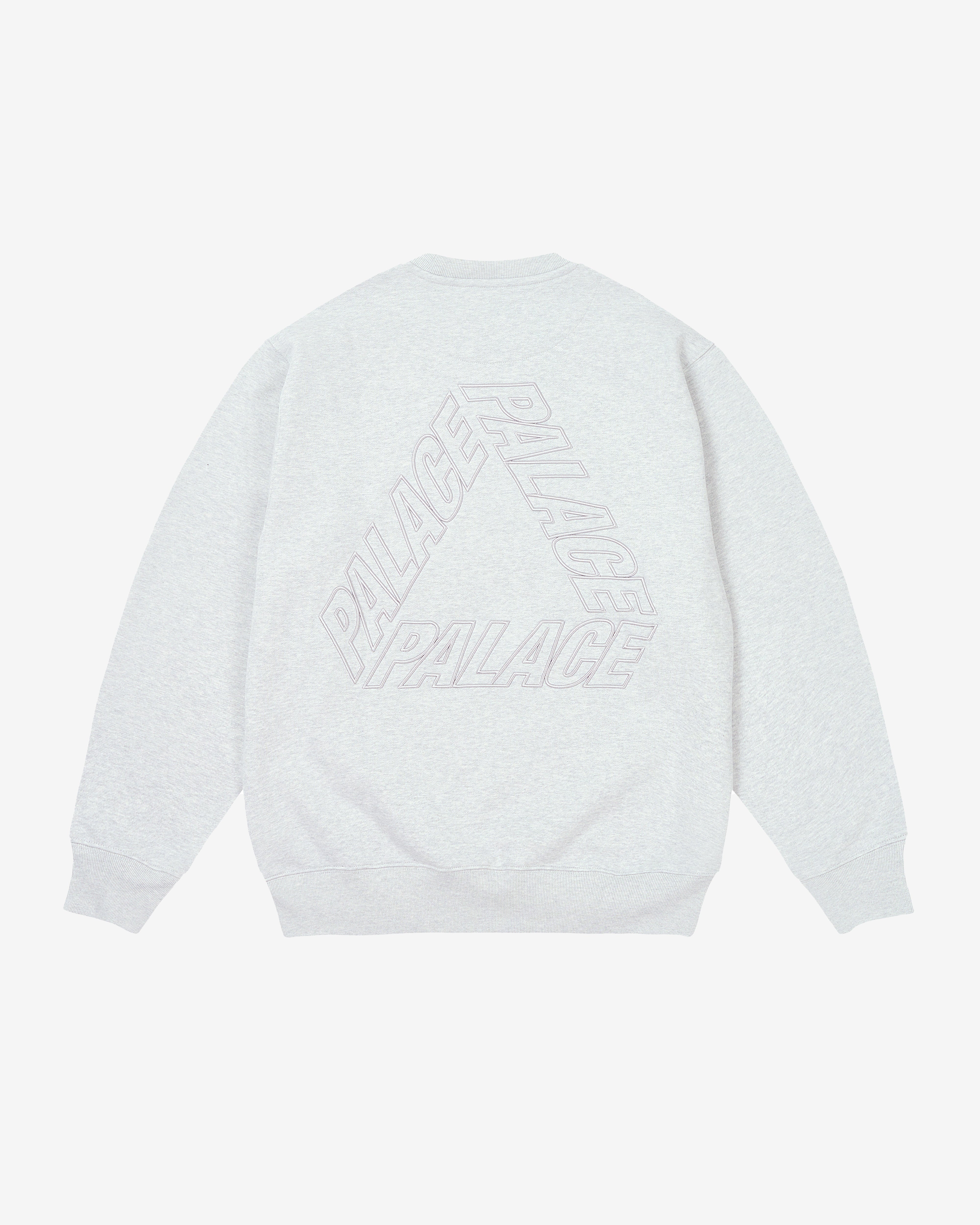 Palace - Men's Outline P-3 Crew - (Grey Marl)