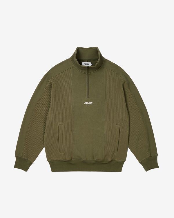 Palace - Men's Waffle On 1/4 Zip - (The Deep)