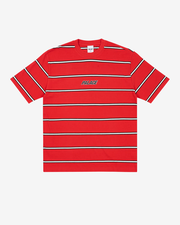 Palace - Men's Duo Stripe T-Shirt - (Truest Red)