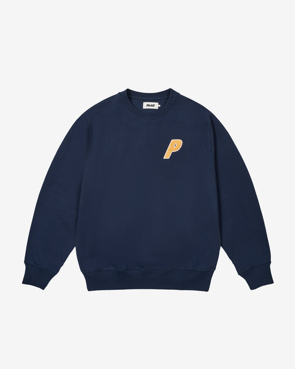 Palace - Men's Chenille Tri-Ferg Crew - (Navy)