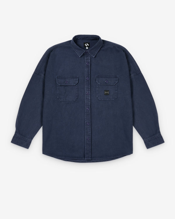 The Trilogy Tapes - Men's TTT Washed Overshirt - (Dark Ink)