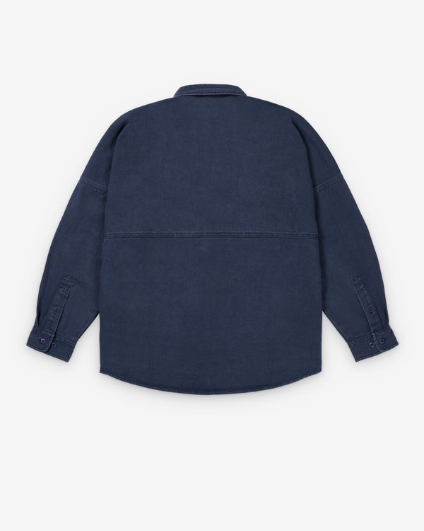 The Trilogy Tapes - Men's TTT Washed Overshirt - (Dark Ink)