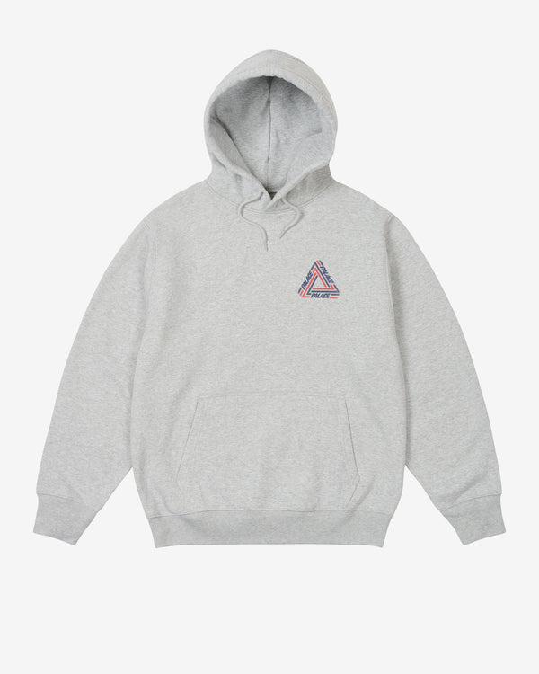 Palace - Men's Tri-Line Hood - (Grey Marl)