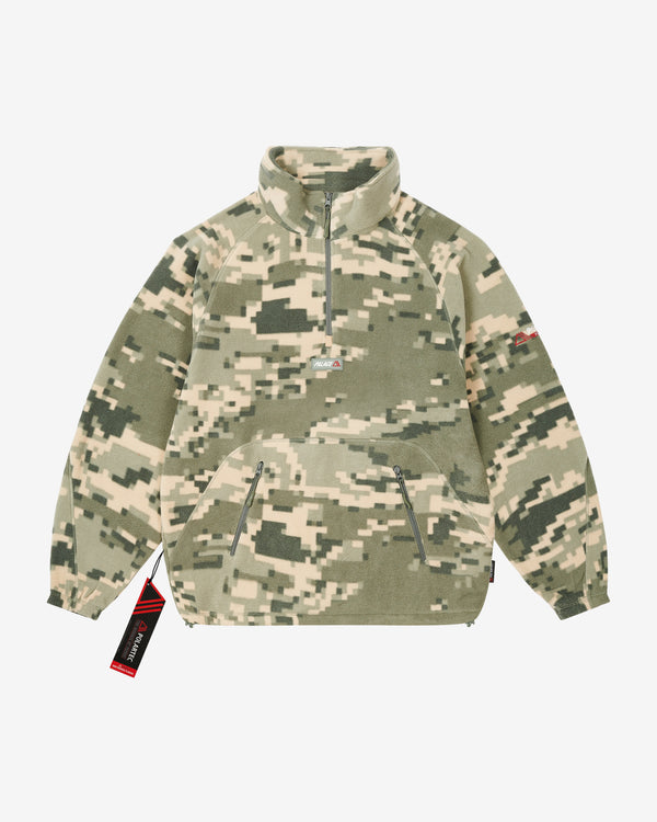 Palace - Men's Polartec 1/2 Zip Jacket - (Tiger Digi Camo)