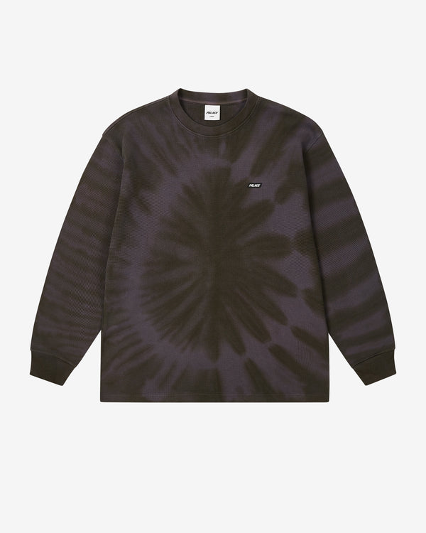 Palace - Men's Tie-Dye Waffle Longsleeve - (Coal Grey)