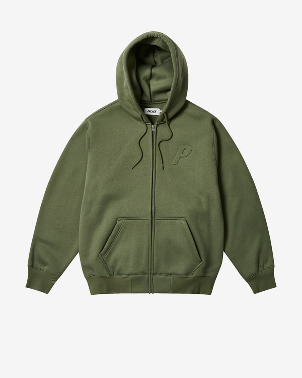 Palace - Men's Thermal Embossed P3 Zip Hood - (The Deep Green)