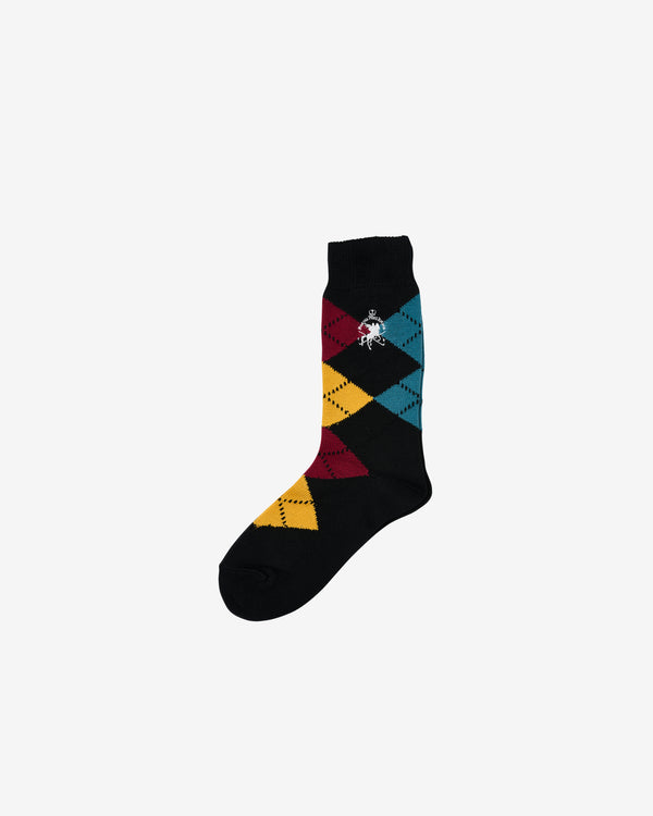 Palace - Beams+ Men's Argyle Socks - (Jet Black)