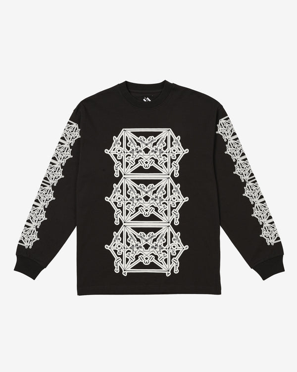 The Trilogy Tapes - Men's Envelope Goat Long Sleeve T-Shirt - (Black)