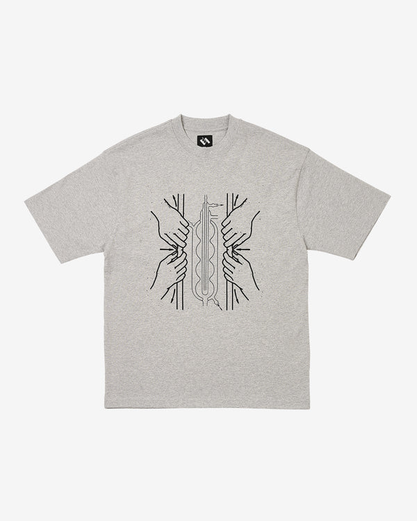 The Trilogy Tapes - Men's Pressure Small T-Shirt - (Grey Marl)