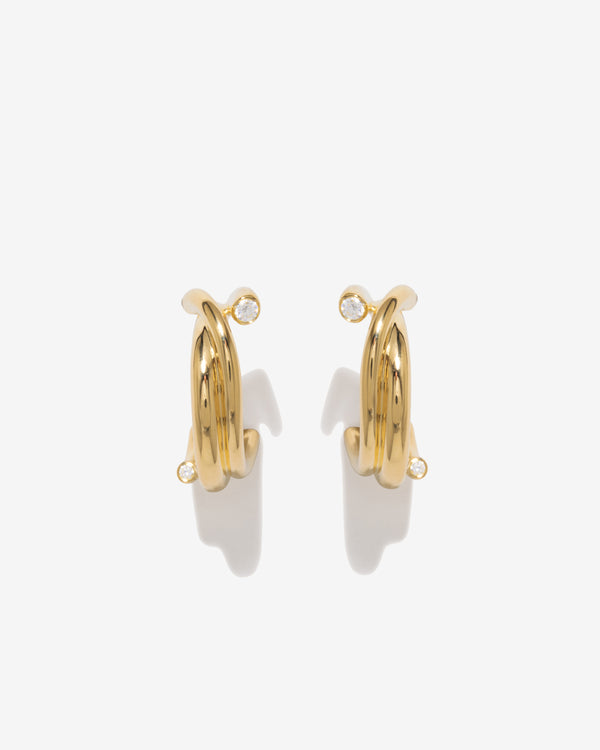 Completedworks - Zirconia and Recycled Gold Vermeil Earrings - (Yellow Gold)