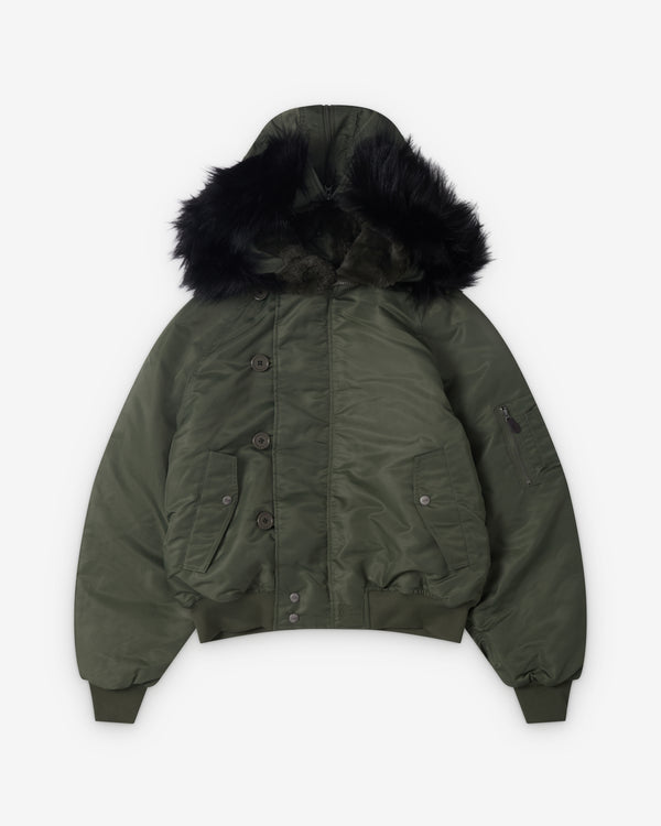 Rassvet - Men's Men Hooded N-2B Bomber Jacket - (Green)