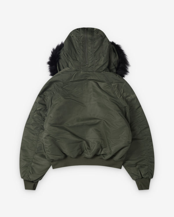 Rassvet - Men's Men Hooded N-2B Bomber Jacket - (Green)