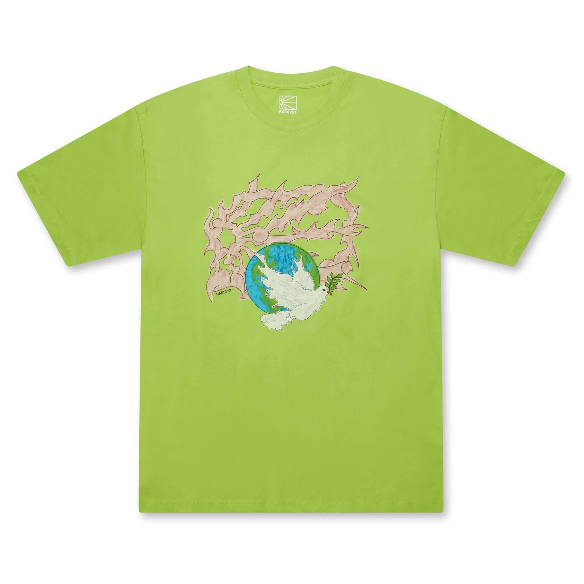 Rassvet - Men’s Dove Peace T-Shirt - (Yellow) view 1