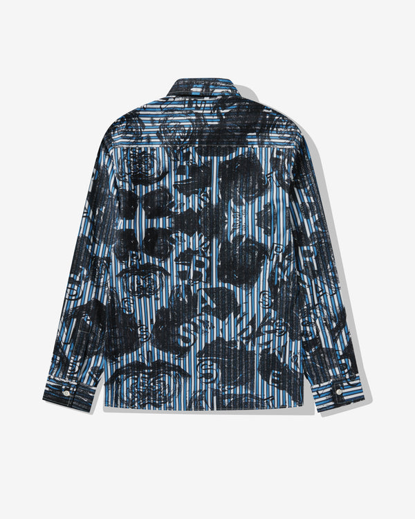 Rassvet - Men’s Roses All Over Print Shirt - (Blue)