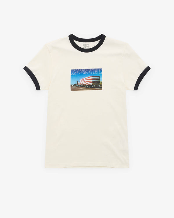 Rassvet - Men’s Jk Truck Ringer Tee Shirt - (Off White)