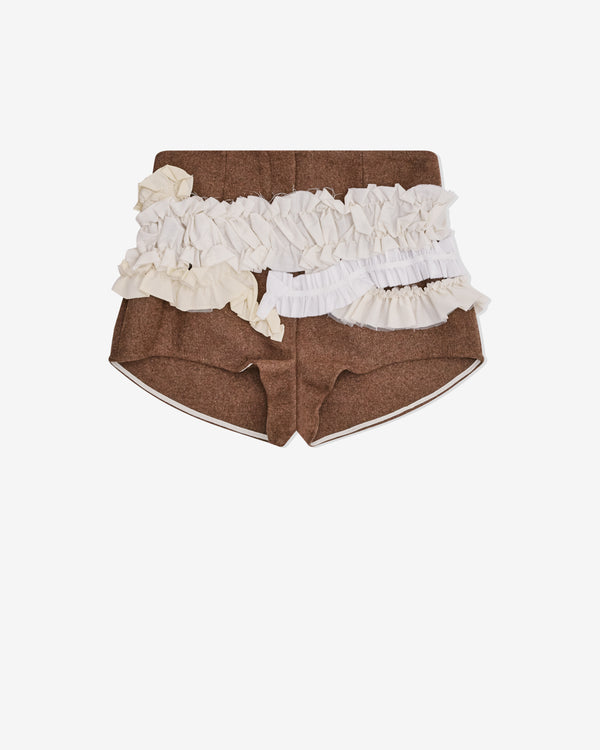 Renaissance Renaissance - Women's Frill Detail Shorts - (Chocolate)