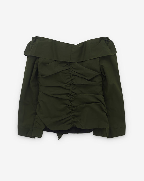 Renaissance Renaissance - Women’s Off Shoulder Jacket - (Green)