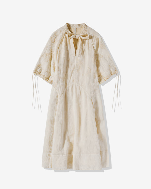 Renli Su - Women's Embroidered Dress - (Off White)