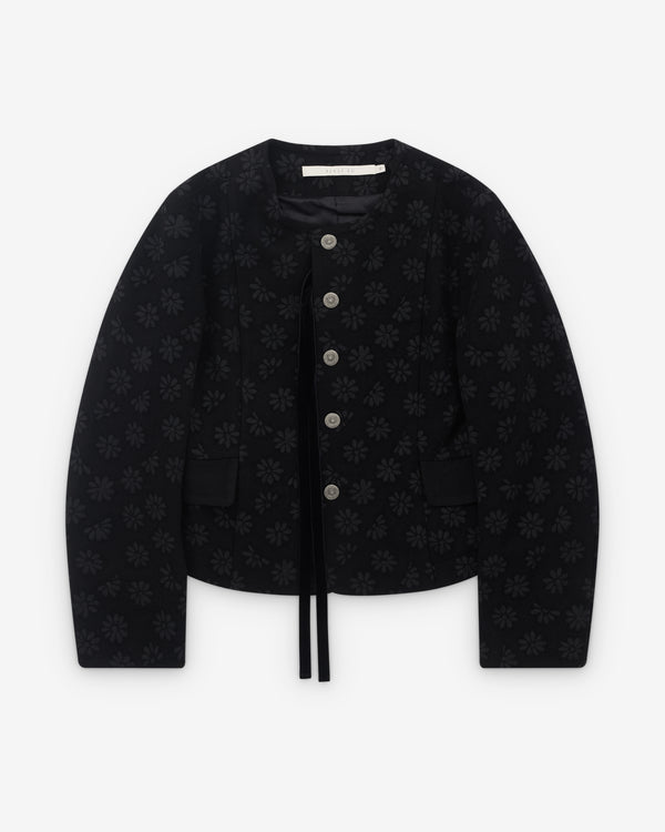 Renli Su - Women’s Floral Print Jacket - (Black)