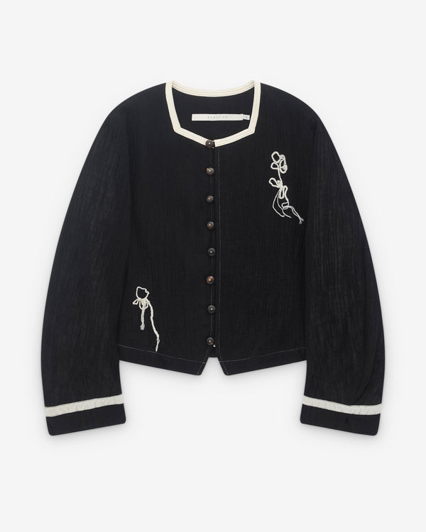 Renli Su - Women’s Rose Jacket - (Black)
