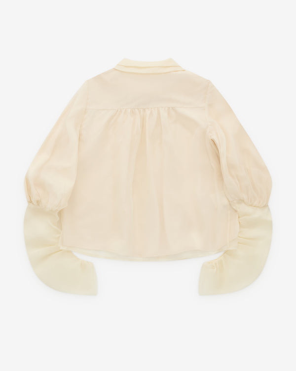 Renli Su - Women’s Silk Shirt - (Rice White)