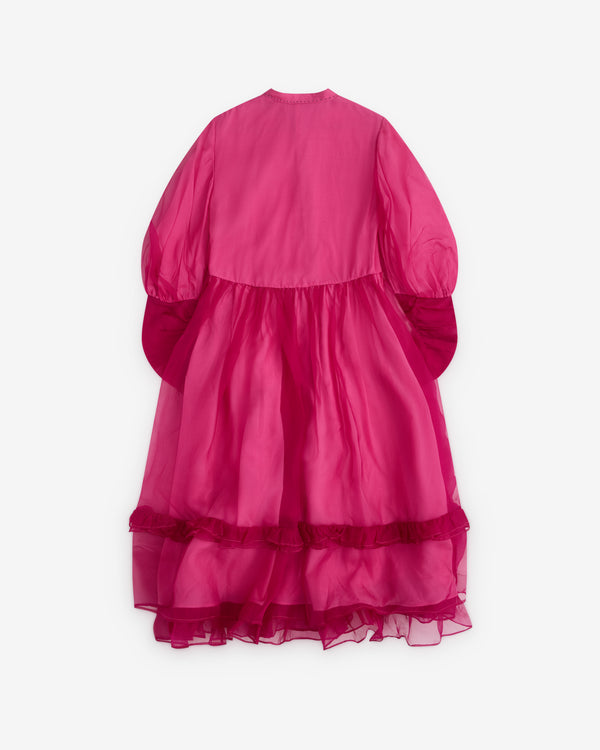 Renli Su - Women’s Silk Dress - (Rose Red)