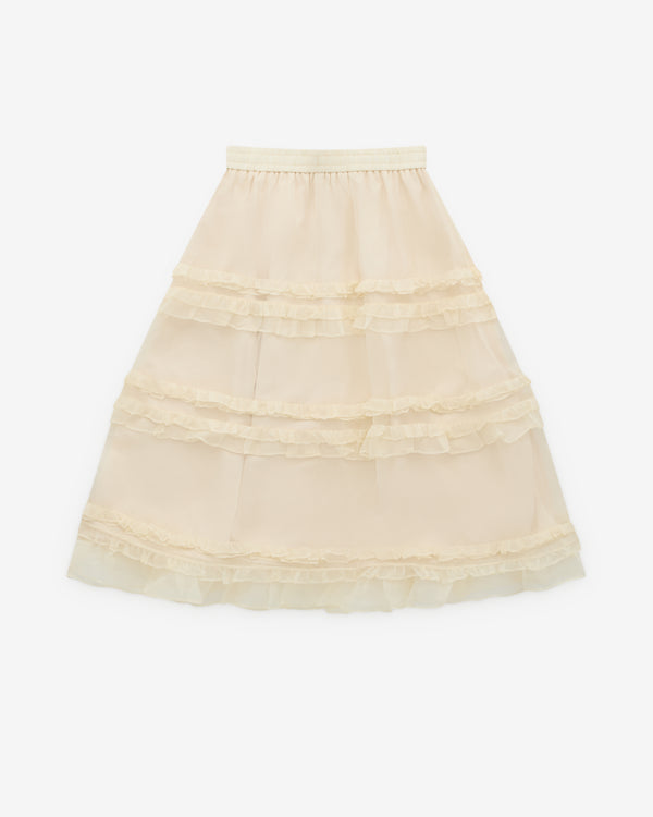 Renli Su - Women’s Tiered Skirt - (Rice White)