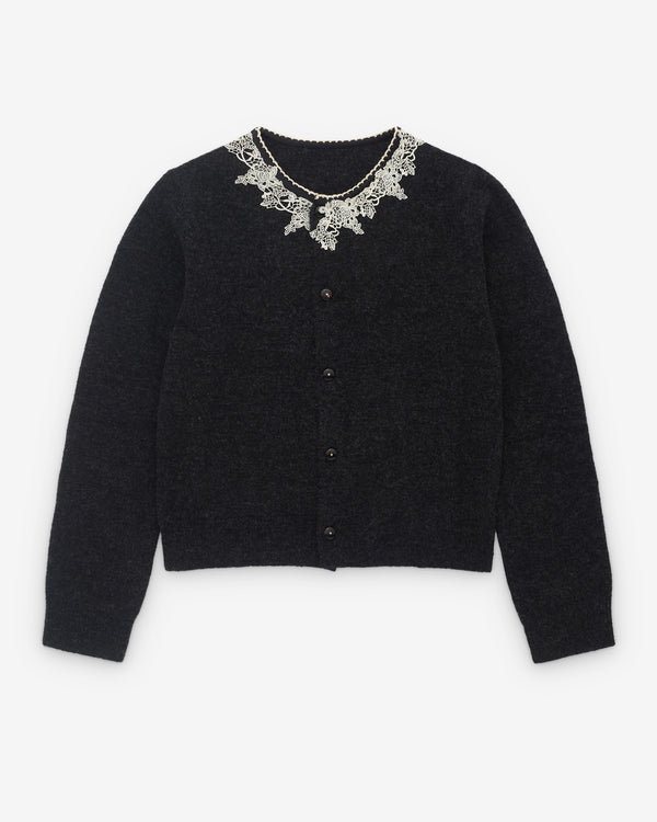 Renli Su - Women’s Embroidered Cardigan - (Grey)