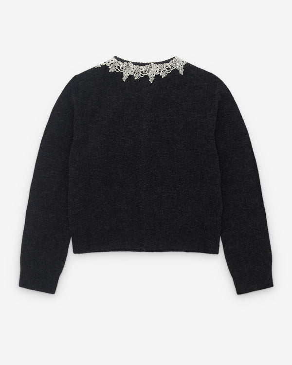 Renli Su - Women’s Embroidered Cardigan - (Grey)