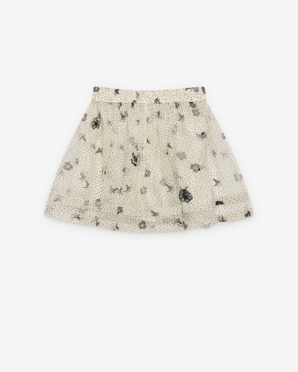 Renli Su - Women's Silk Skirt - (Rice White/Multi)