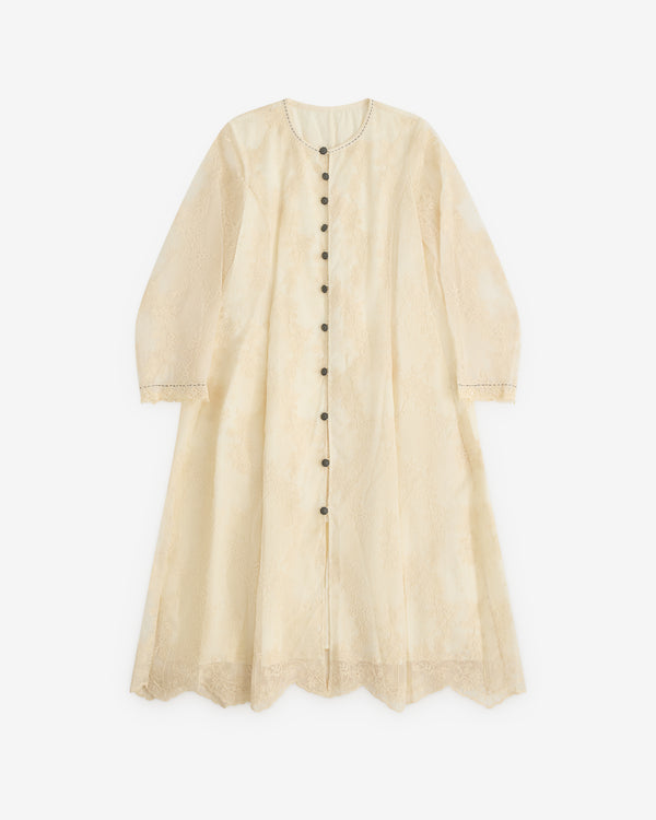 Renli Su - Women’s Lace Long Sleeve Dress - (Rice White)