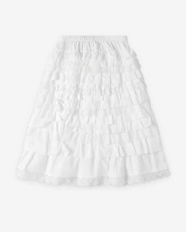 Renli Su - Women's Ruffled Skirt - (Cream)