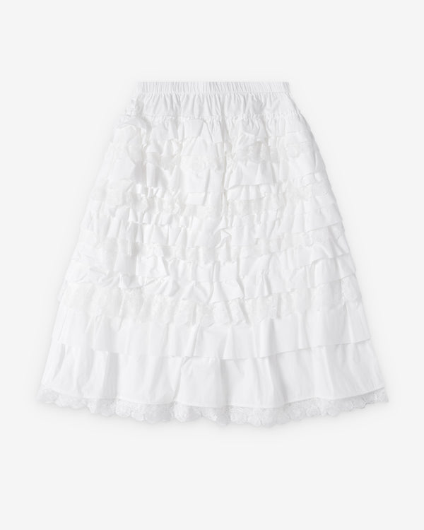 Renli Su - Women's Ruffled Skirt - (Cream)