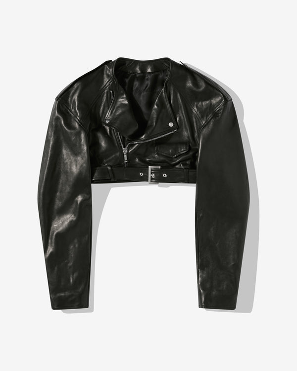 Rick Owens - Women's Leather Micro Biker Jacket - (Black)