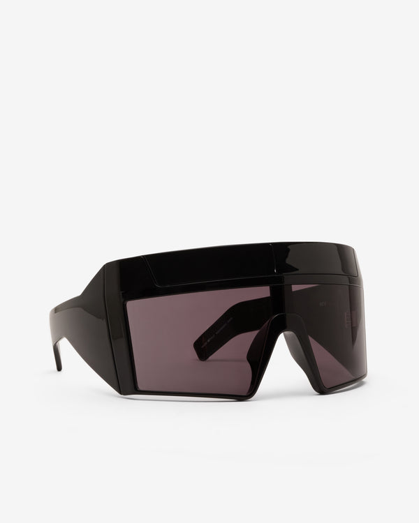 Rick Owens  - Men's Rev Shiny Sunglasses - (Black/Black)