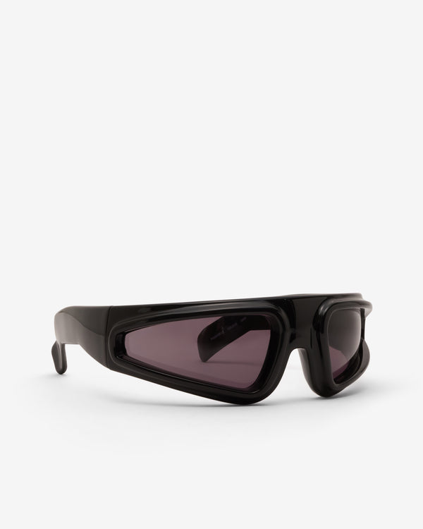 Rick Owens  - Men's Shiny Ryder Sunglasses - (Black/Black)