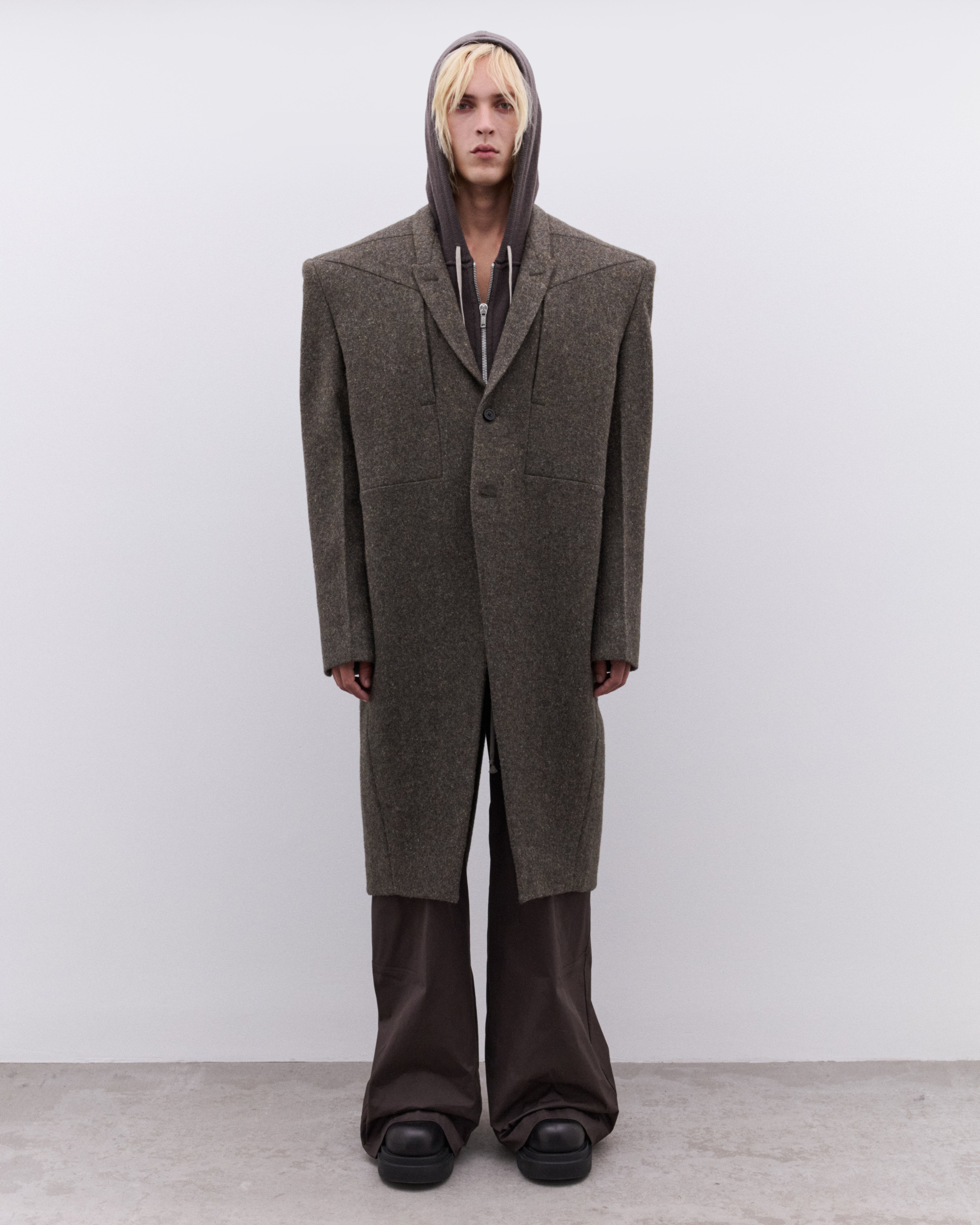 Rick Owens: Men's Fogpocket Ricks Coat (Bosco) | Dover Street