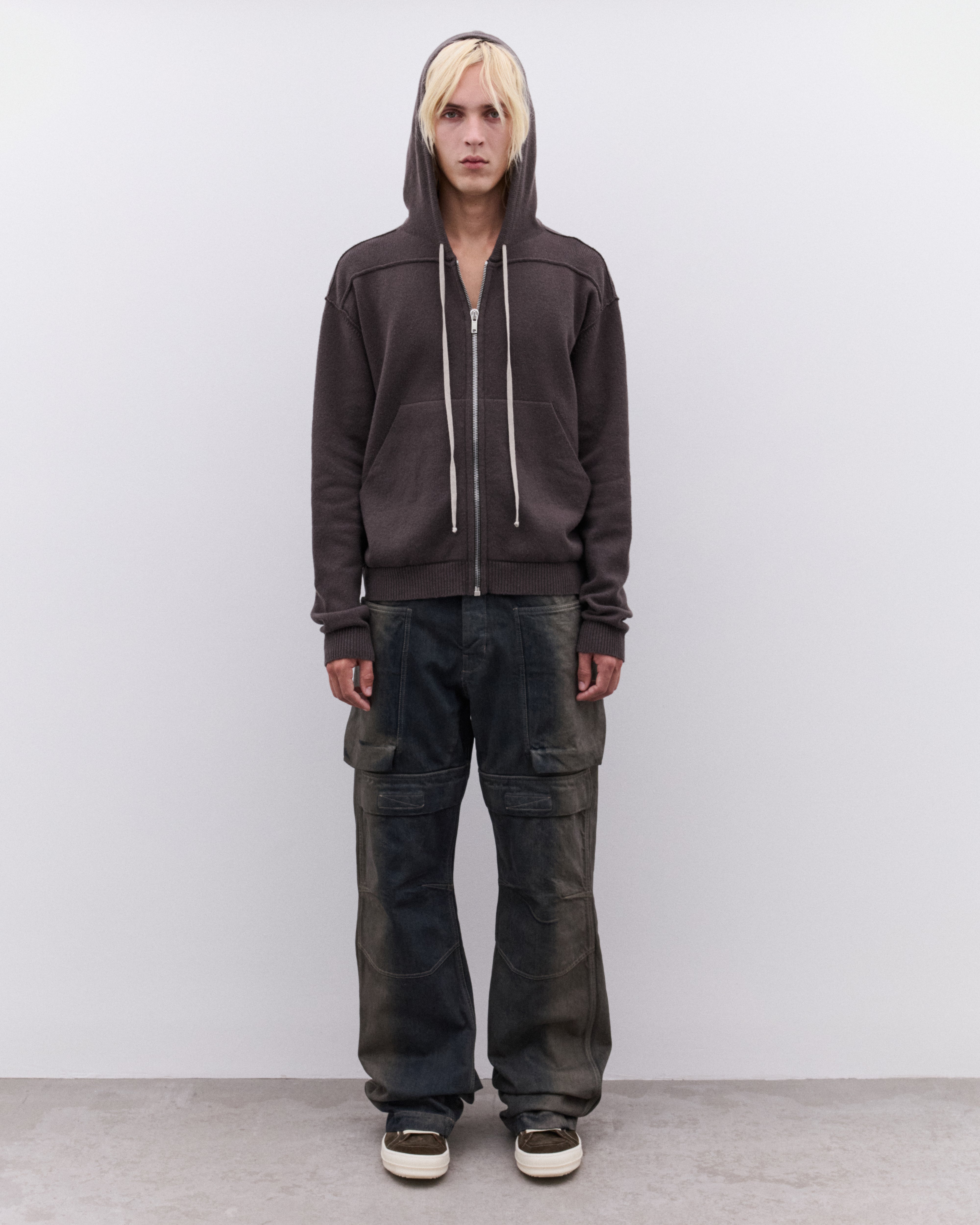 Rick Owens: Men's Zipped Hoodie (Dark Dust) | Dover Street Market