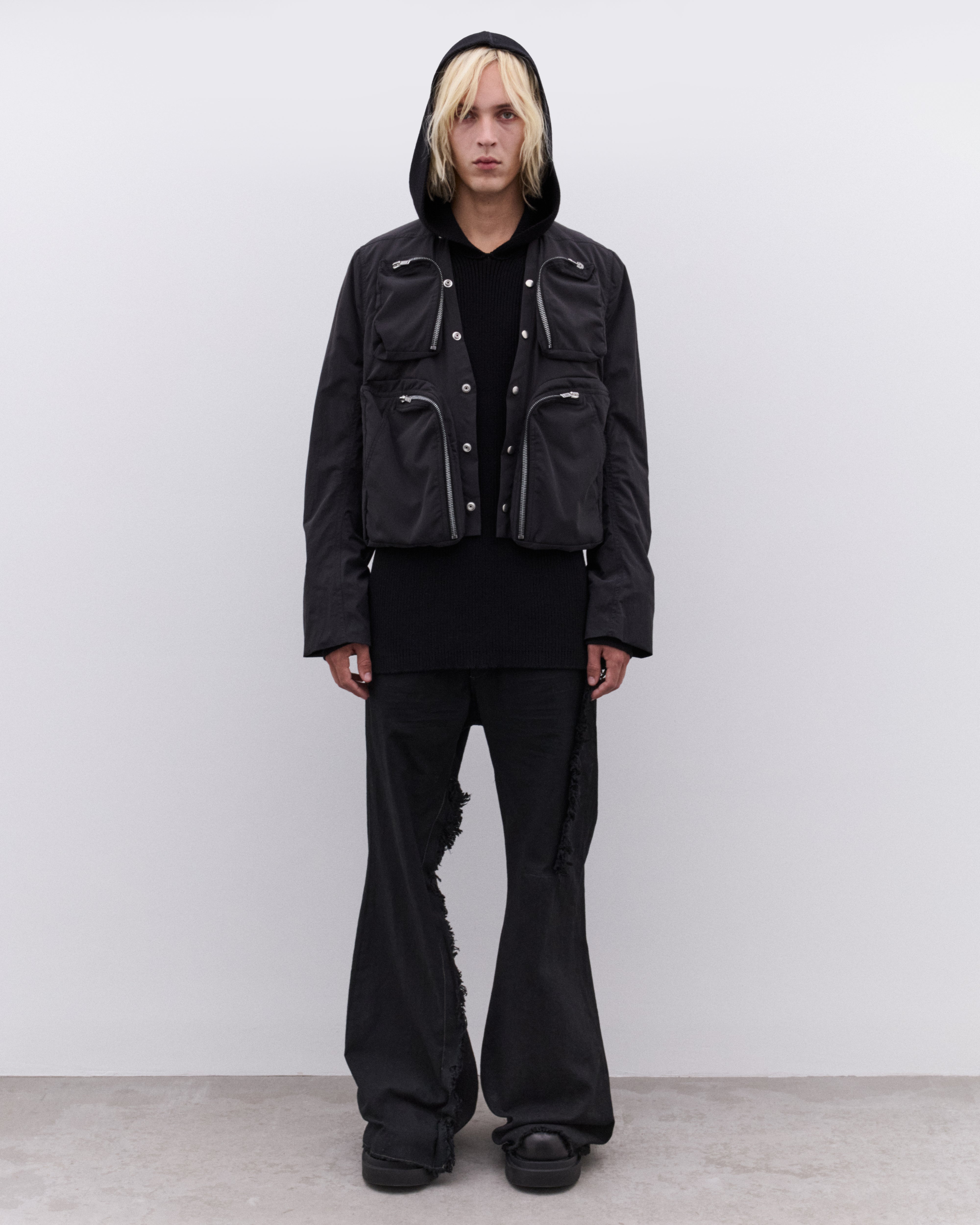 ジャケット・アウター RICK OWENS SCORPIO NYLON PADDED JACKET Rick Owens: Men's Woven Padded Jacket (Black) | Dover Street
