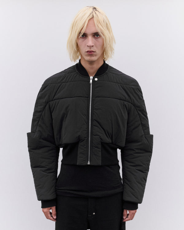 Rick Owens - Men’s Woven Down Bomber - (Black)