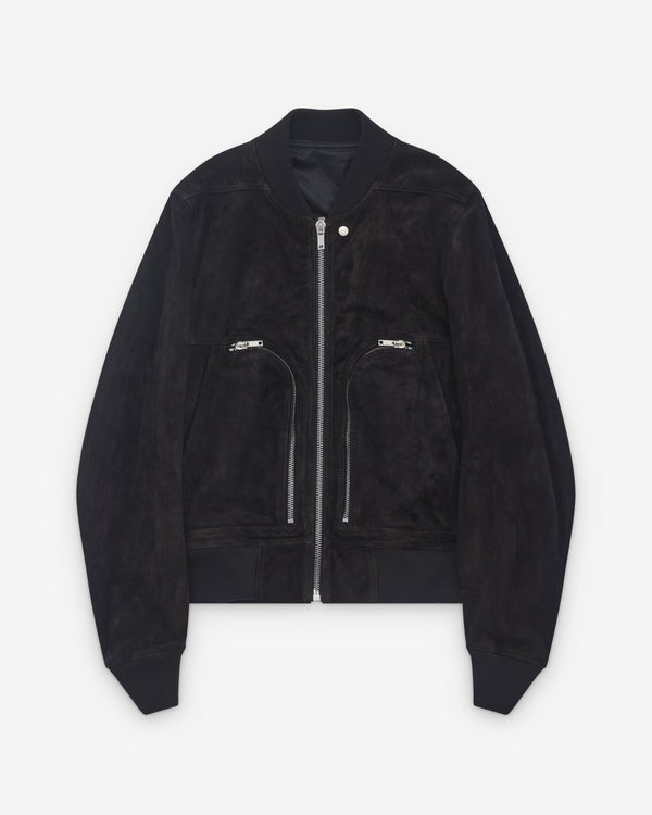 Rick Owens - Men’s Leather Bomber Jacket - (Black)