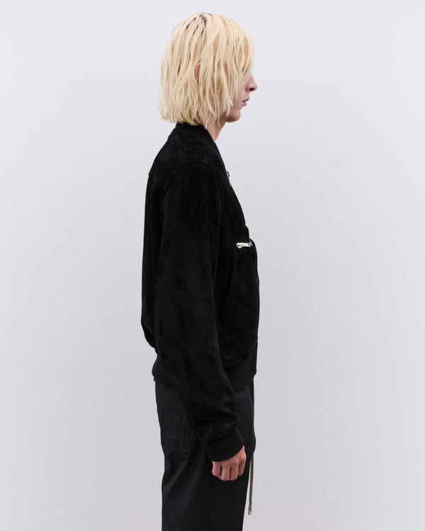 Rick Owens - Men’s Leather Bomber Jacket - (Black)