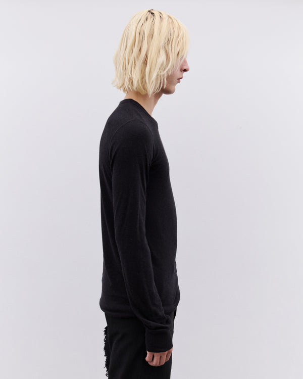 Rick Owens - Men’s Basic Knit Long Sleeve T-Shirt - (Black)