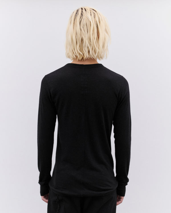 Rick Owens - Men’s Basic Knit Long Sleeve T-Shirt - (Black)