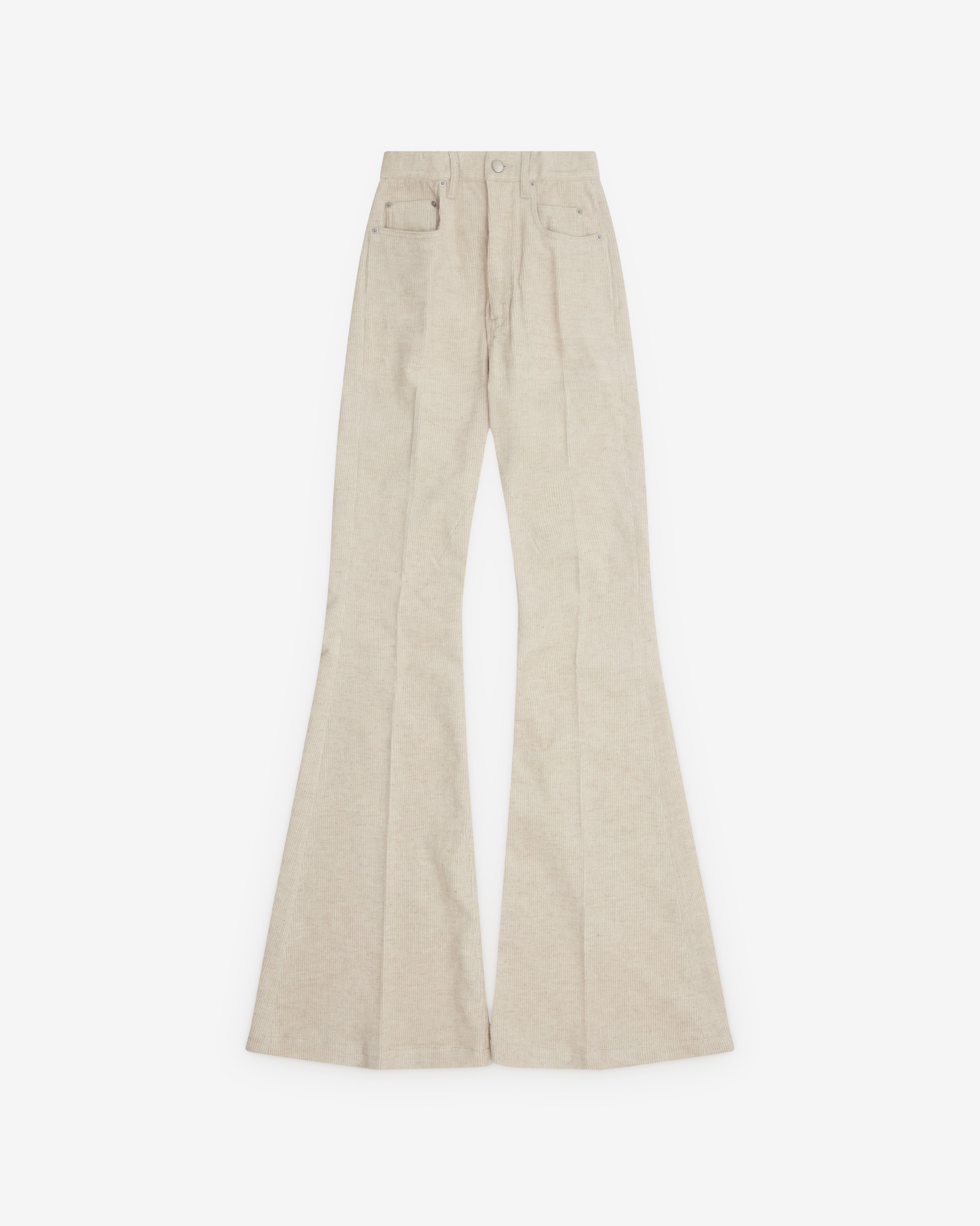 Rick Owens: Women's Bolan Bootcut Trousers (Natural) | DSML E-SHOP