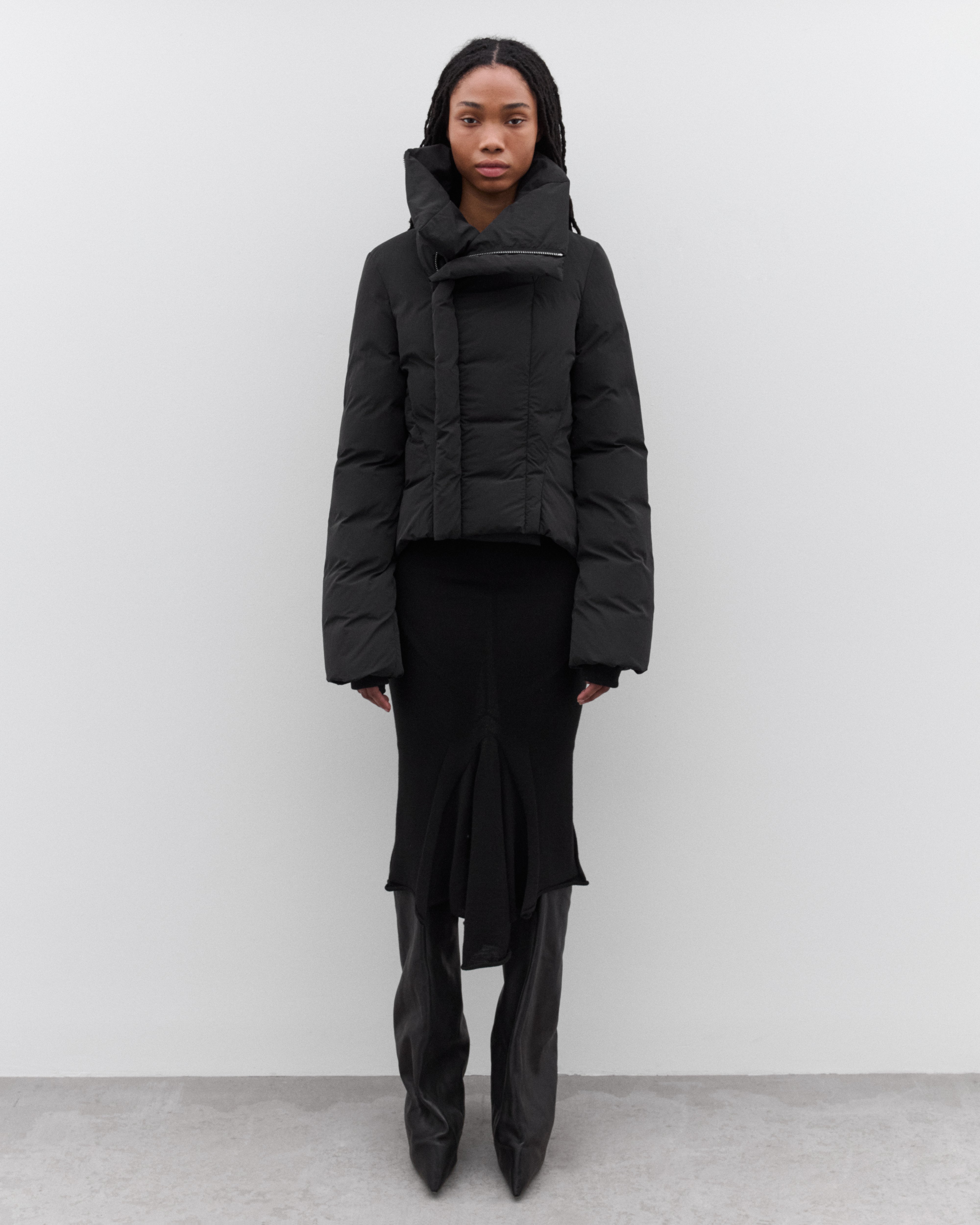 Rick Owens: Women's Woven Down Jacket (Black) | DSML E-SHOP