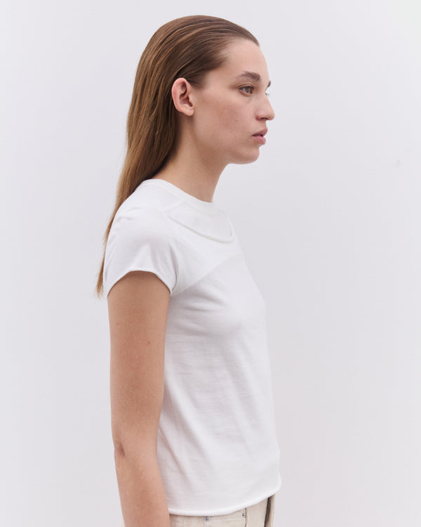 Rick Owens - Women’s Cropped Level T-Shirt - (Milk)