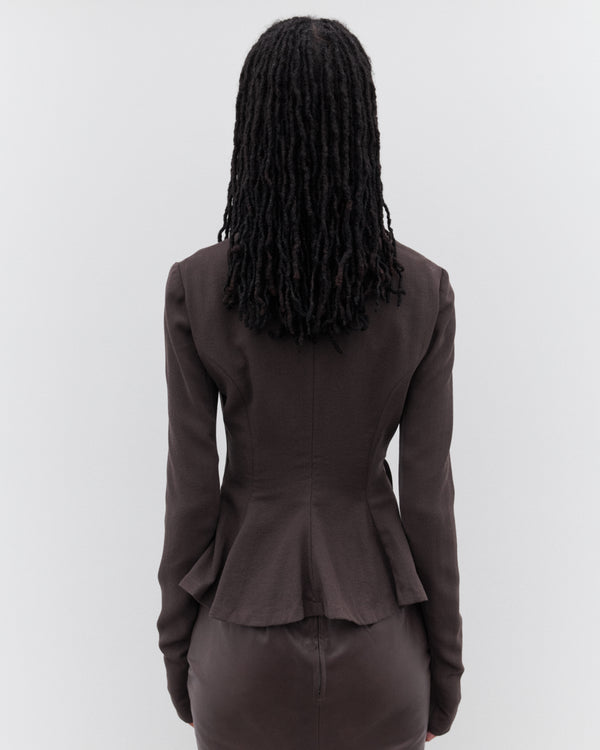 Rick Owens - Women’s Wrap Woven Jacket - (Dark Dust)