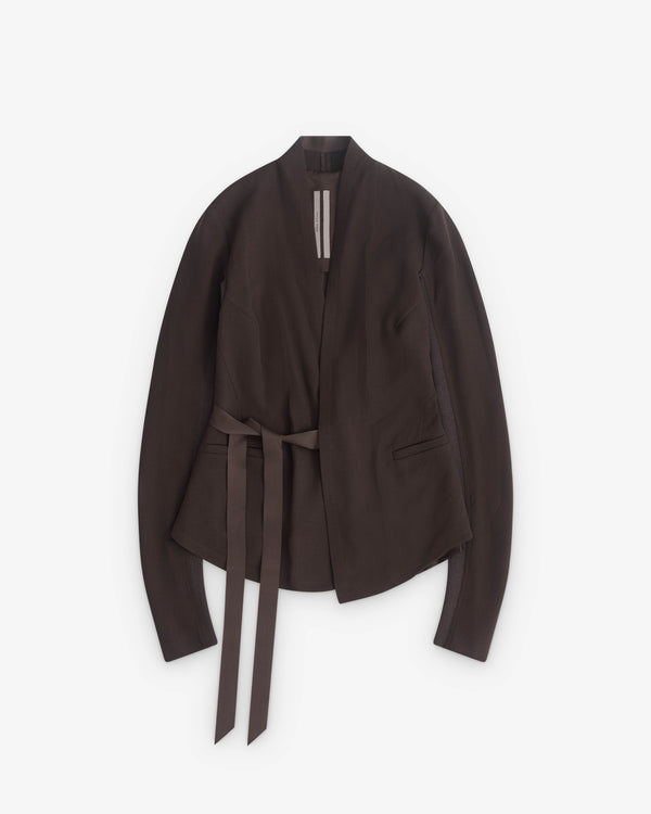 Rick Owens - Women’s Wrap Woven Jacket - (Dark Dust)